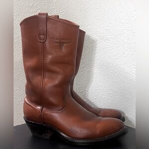 Mason Western Work 12" Waterproof Leather Cowboy Boots Fall Farmhouse Rugged